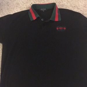 Men’s Black Gucci Polo Shirt Large